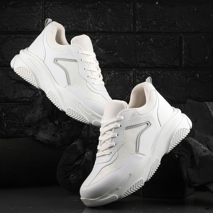 White Grey Latest Fancy Casual Shoes | Lightweight Walking Sneakers | Gym Shoes for Girls & Women